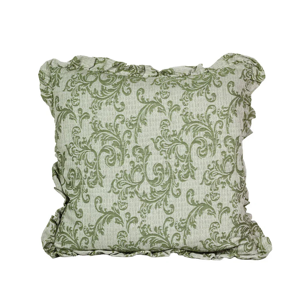 Scatter Cushion - Green Frilled Edge 45cm x 45cm - Cushion