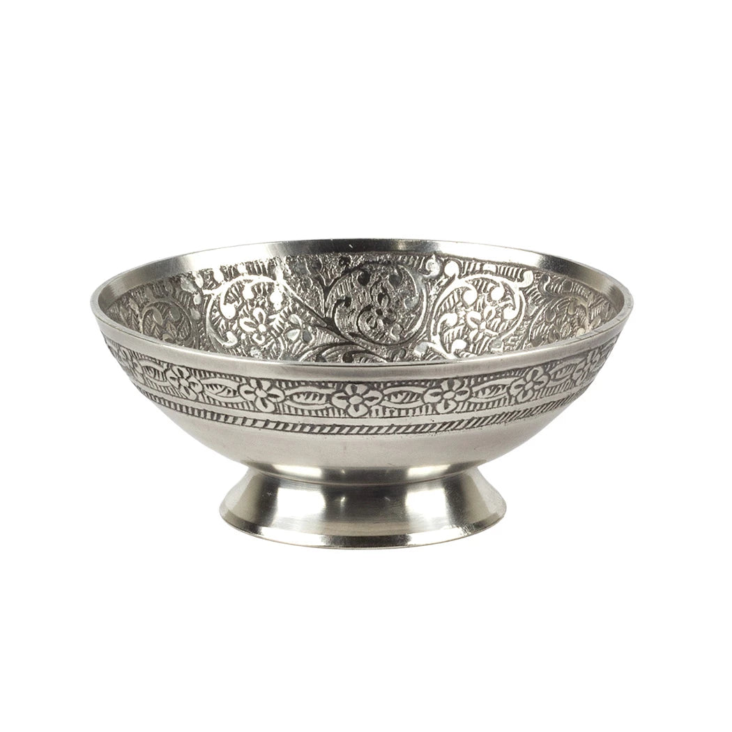 Bowl - Silver Elevated Floral Petite