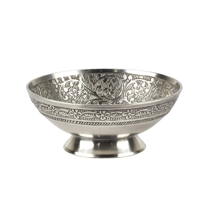 Bowl - Silver Elevated Floral Petite