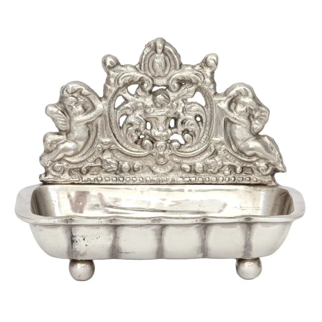 Soap Dish - Antique - Pewter