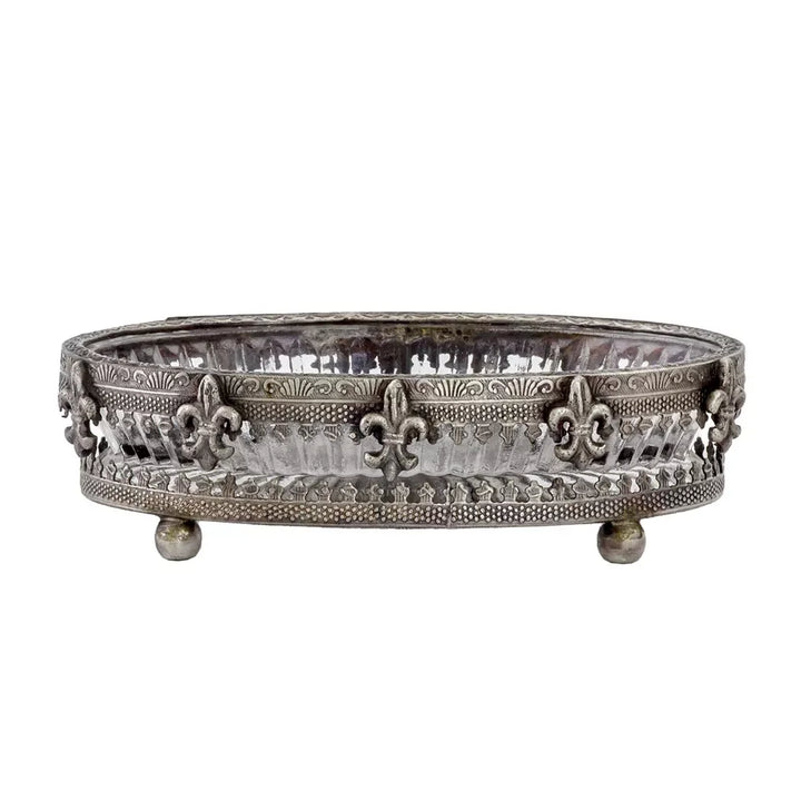 Soap Dish - French Fleur - Pewter