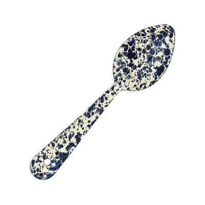 Spoon - Enamel Custard & Blue 20cm - Enamel