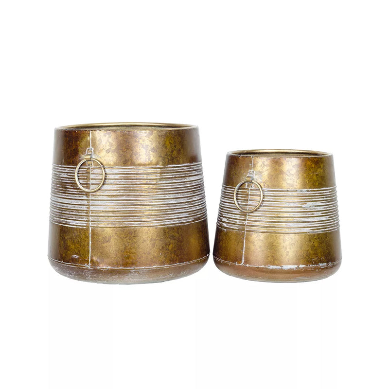 Planter Set of 2 - Bronze Banded