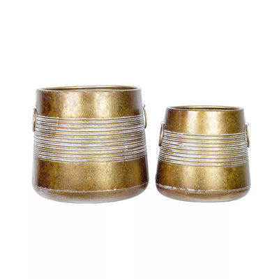 Planter Set of 2 - Bronze Banded