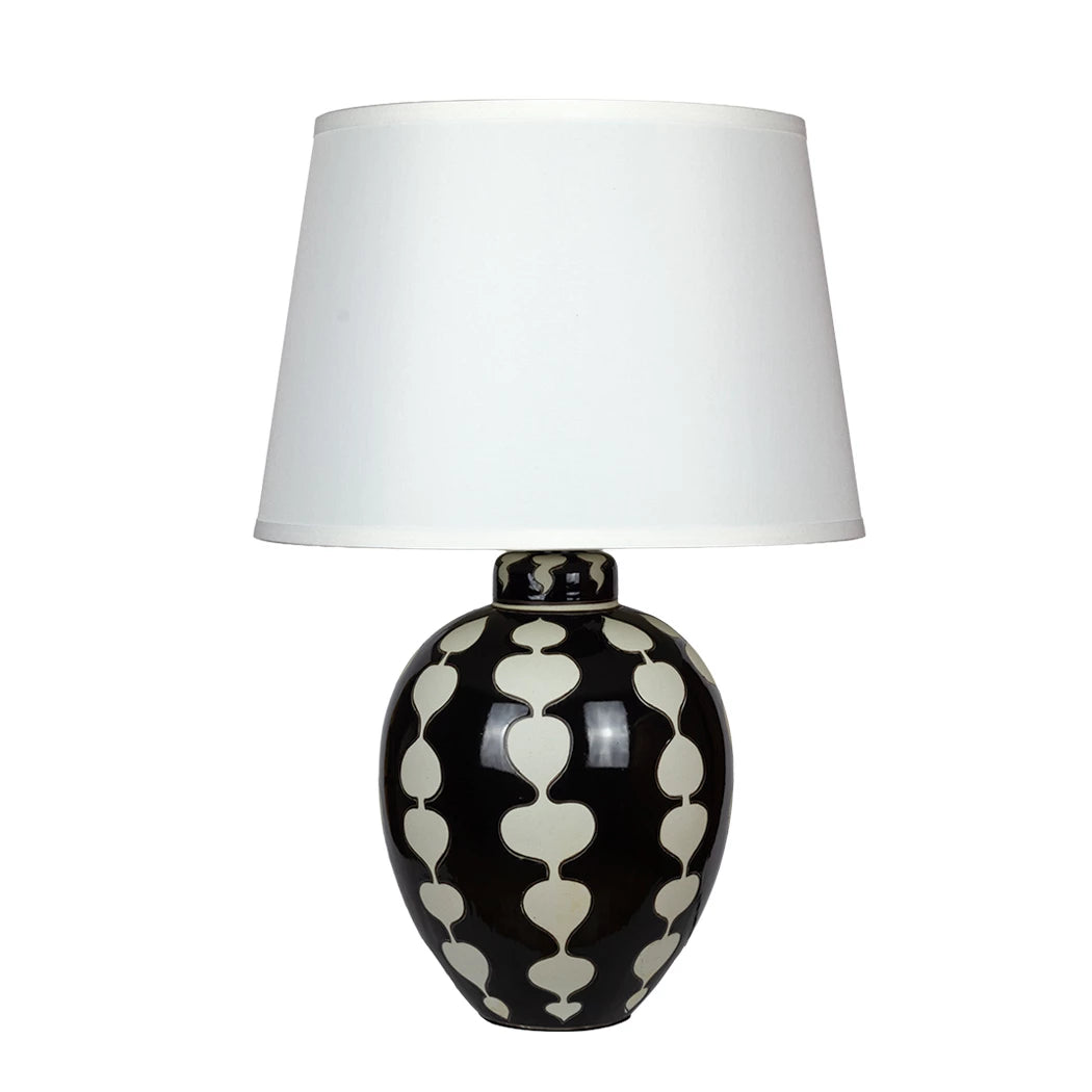 Table Lamp - Back &amp; White Abstract