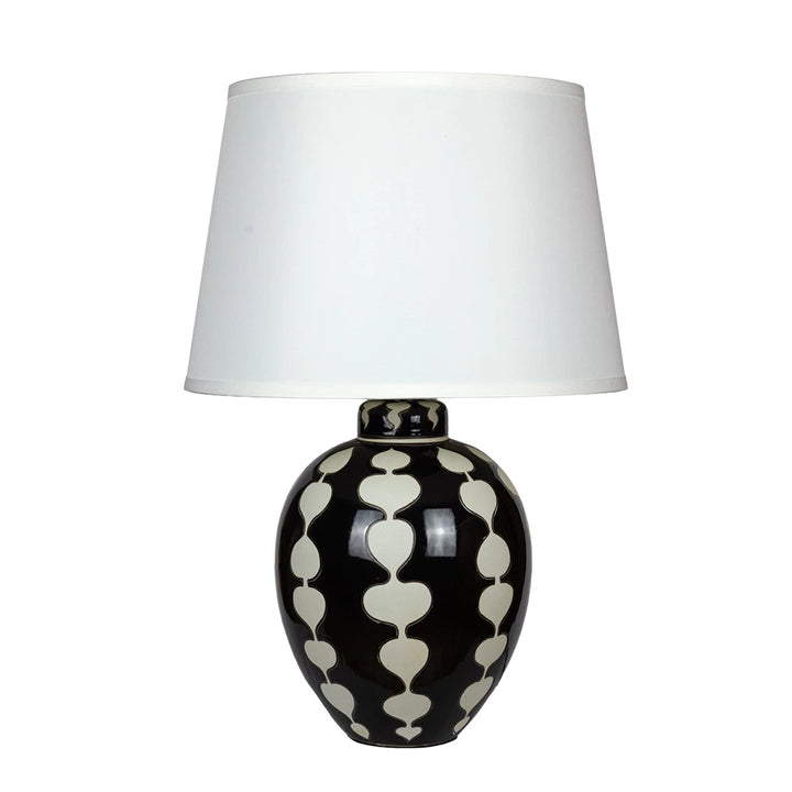 Table Lamp - Back &amp; White Abstract