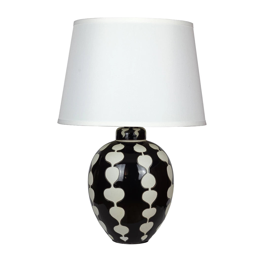 Table Lamp - Back &amp; White Abstract