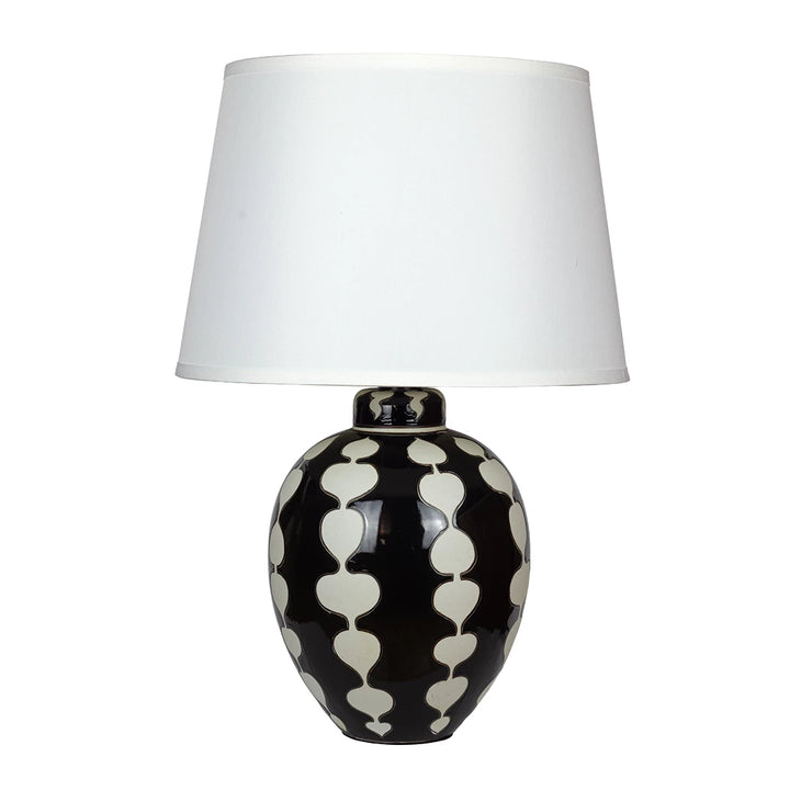 Table Lamp - Back &amp; White Abstract