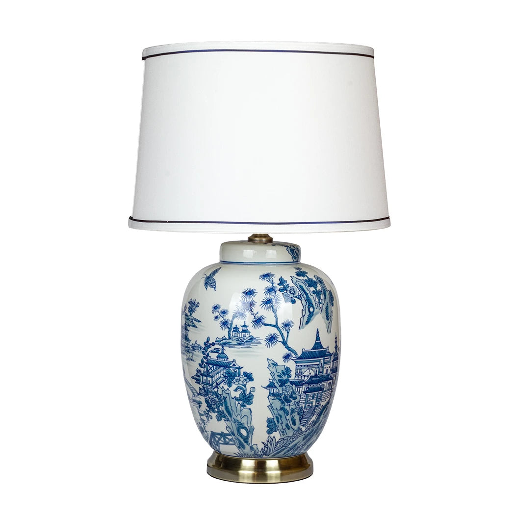 Table Lamp - Blue &amp; White Oriental
