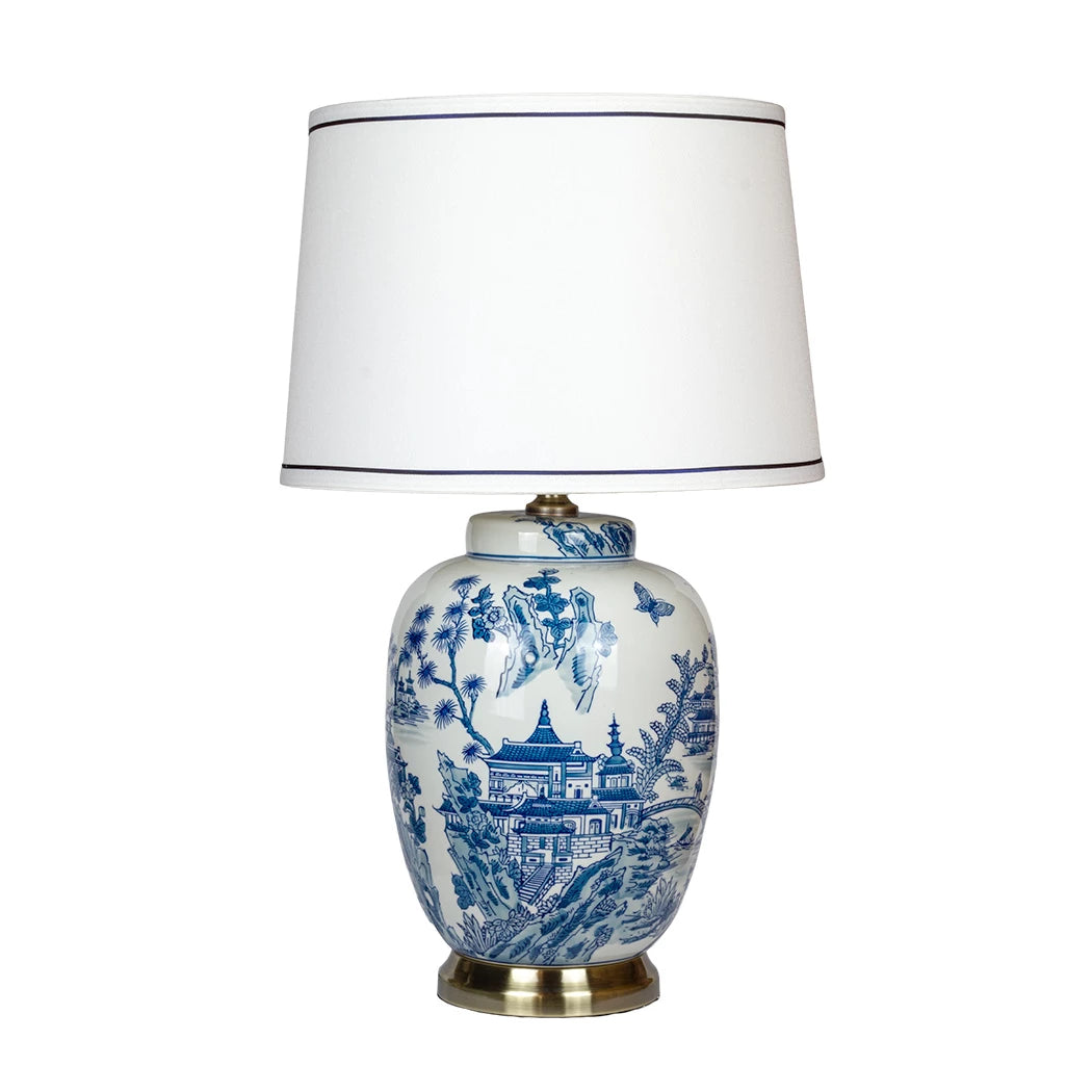 Table Lamp - Blue &amp; White Oriental