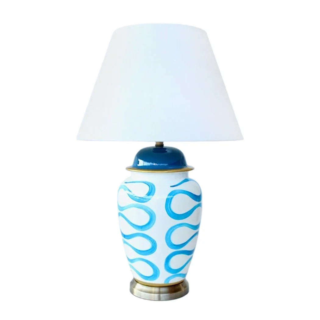 Table Lamp - Blue Doodle 71cm - Lamp