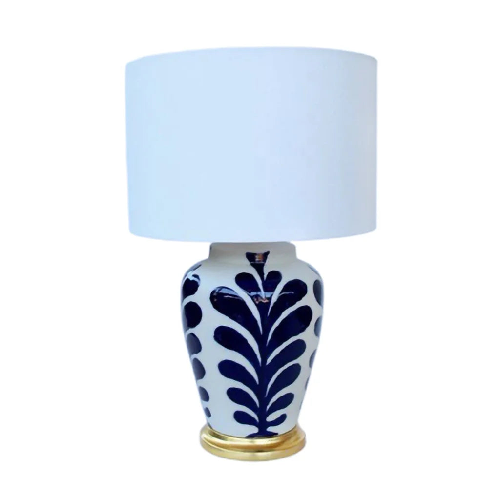 Table Lamp - Blue & White Ocean - Lamp