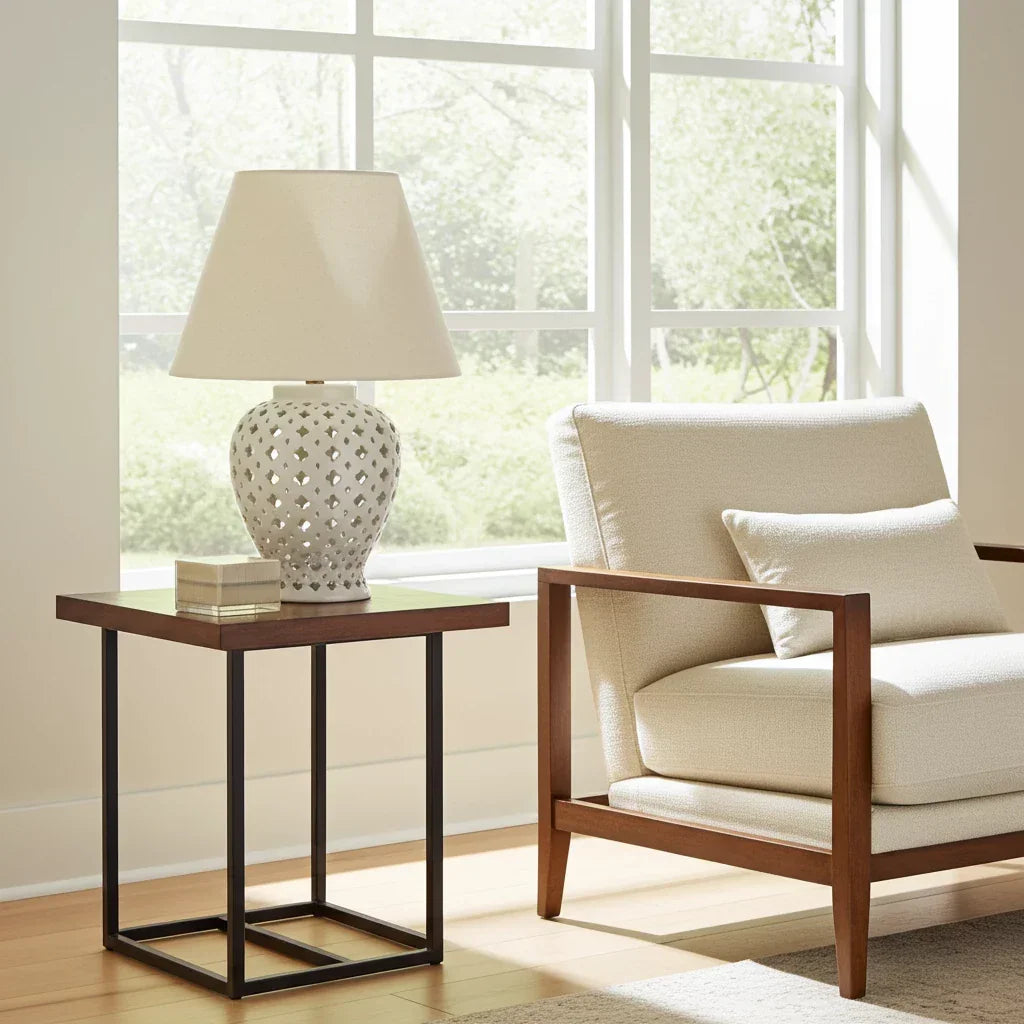 Table Lamp - Cut Out White - Lamp