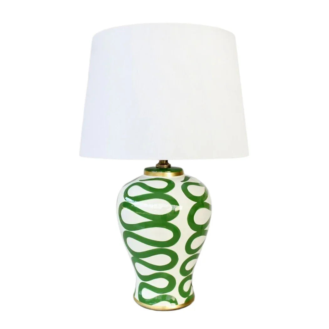 Table Lamp - Green Doodle 64cm - Lamp