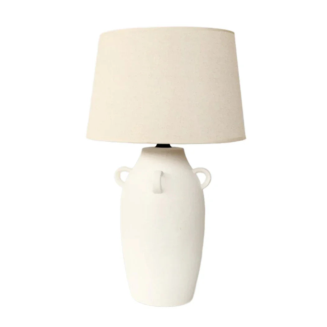 Table Lamp - Handled Urn White - Lamp