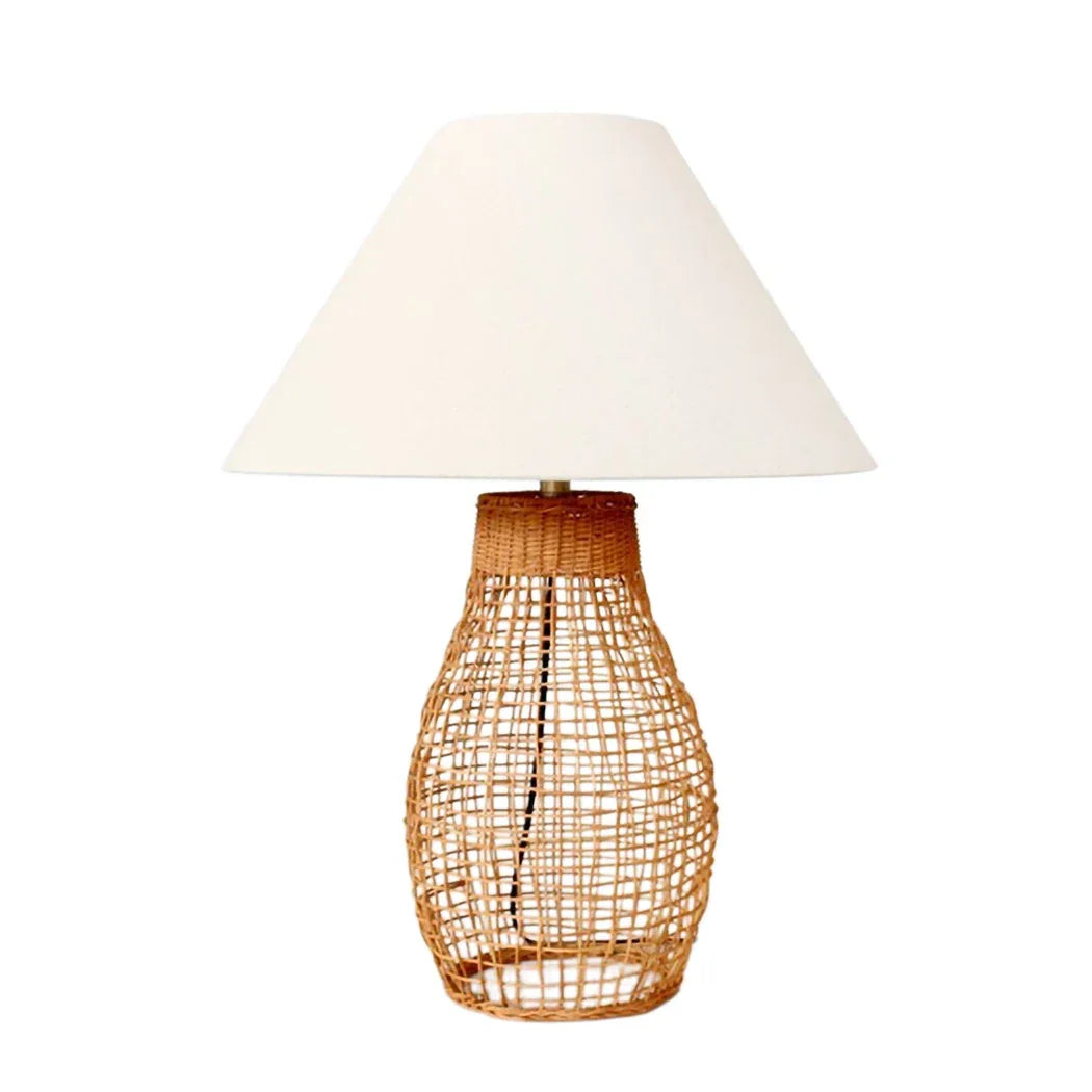 Table Lamp - Natural Cane Cage 68cm - Lamp