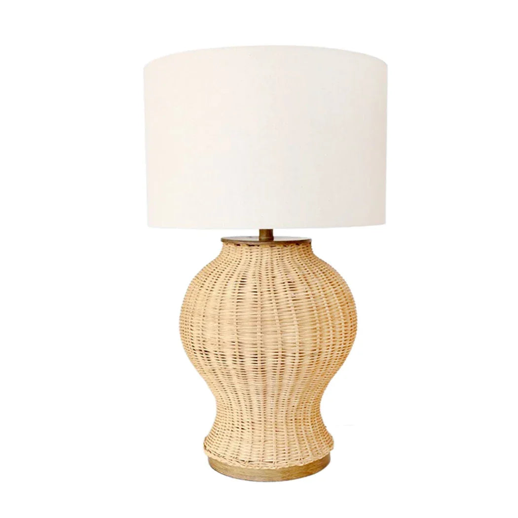Table Lamp - Natural Woven Cane 67cm - Lamp