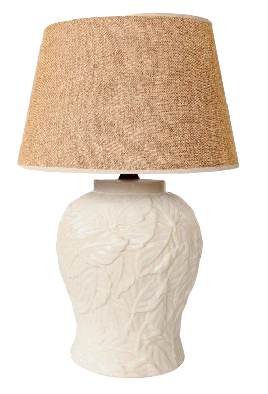 Table Lamp - Off White Leaves - Lamp