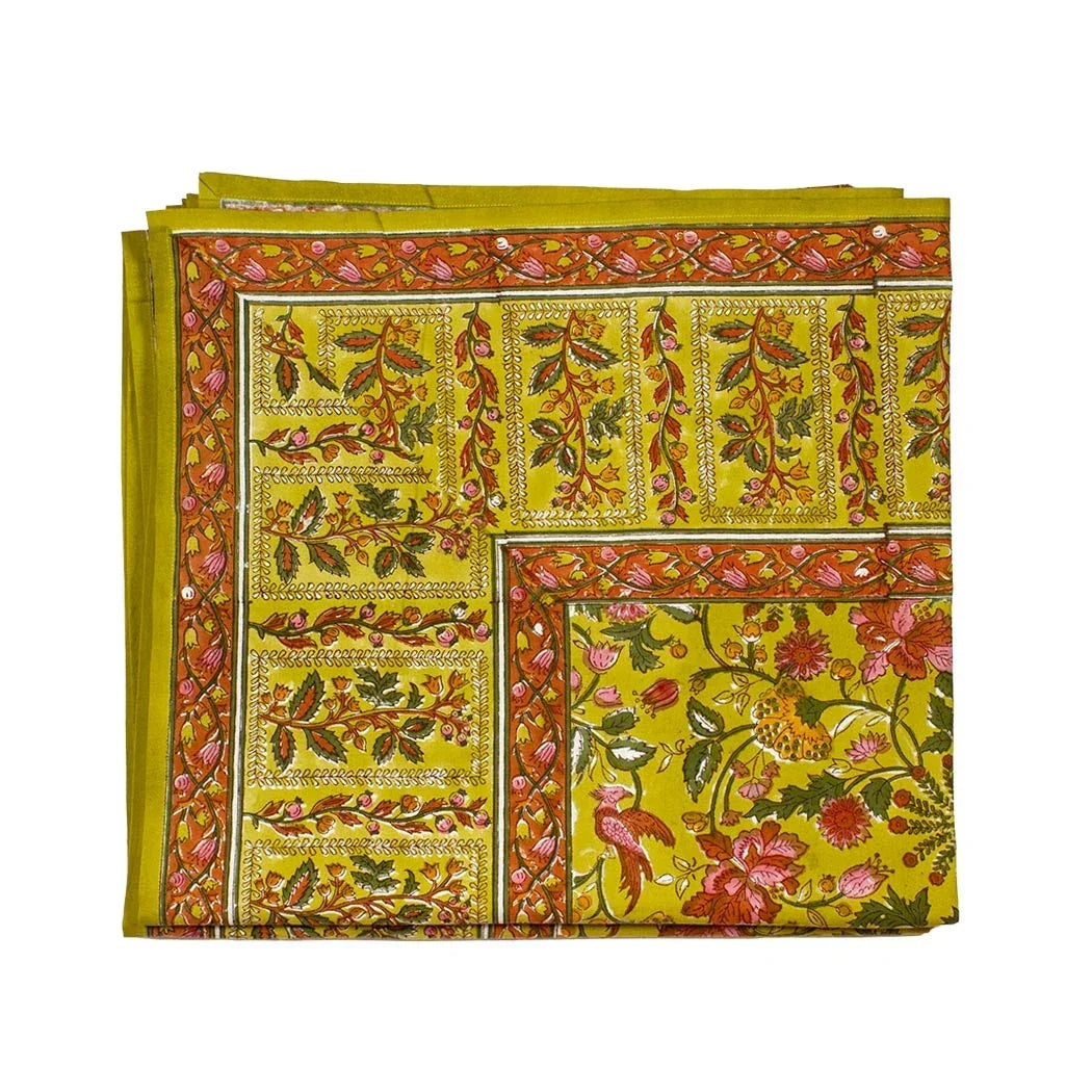 Tablecloth - Floral Vined Elegance - Linen