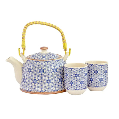 Teapot - Blue Geometric - Kitchen