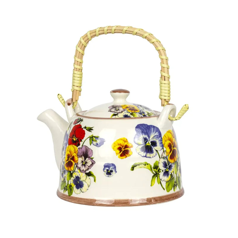 Teapot -Pansies - Kitchen