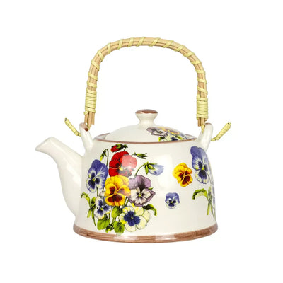 Teapot -Pansies - Kitchen