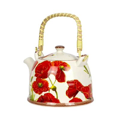 Teapot - Red Flowers - Kitchen