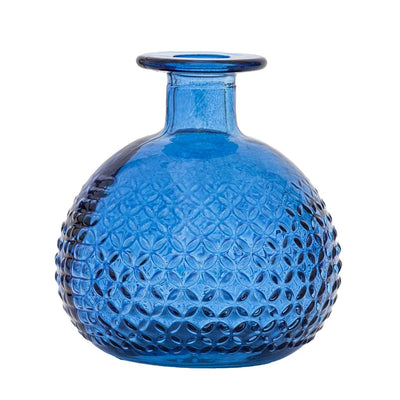 Textured Vase - Blues Diamonds 12cm - Glass / Crystal