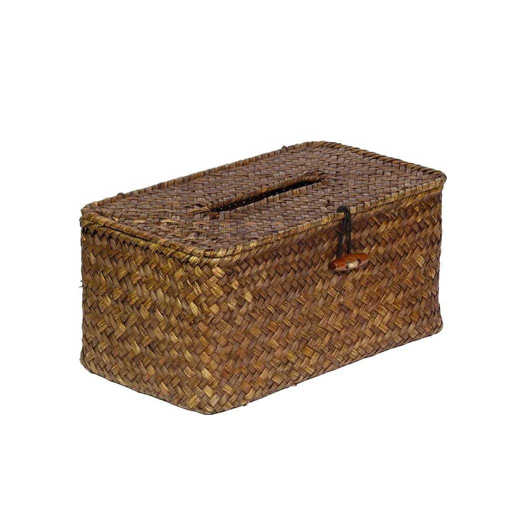 Tissue Box - Bali Woven Dark - Bathroom
