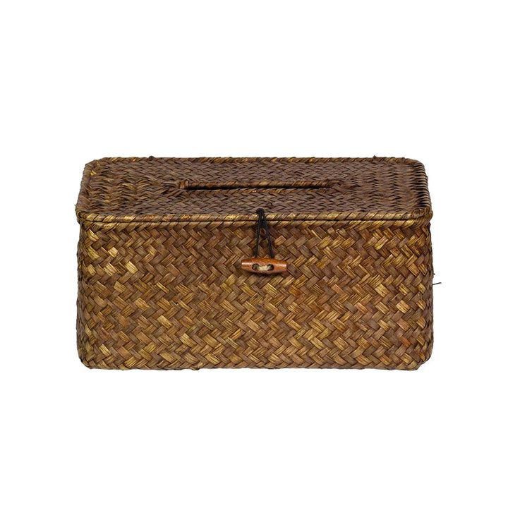 Tissue Box - Bali Woven Dark - Bathroom