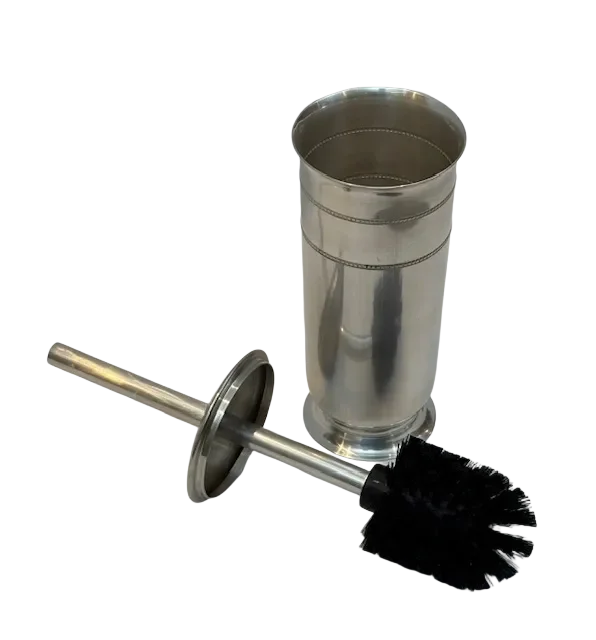 Toilet Brush - Beaded Silver - Metal