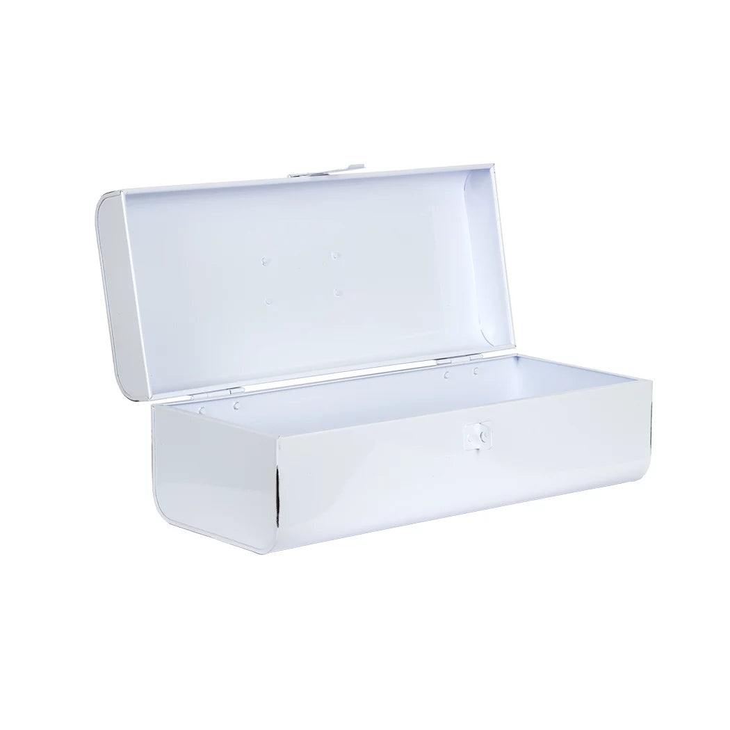 Bread/Tool Box - Enamel Cool White
