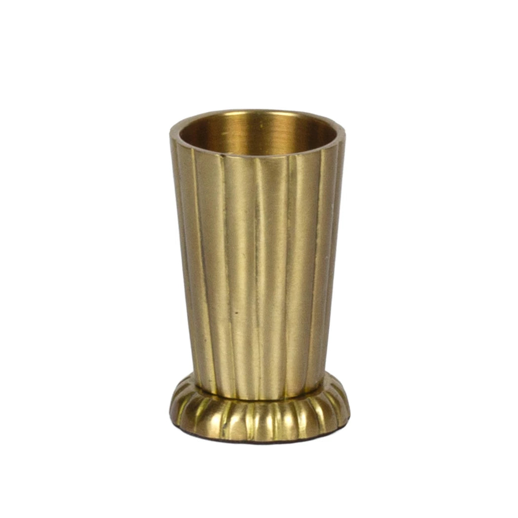 Toothpick Holder - Brass Lines