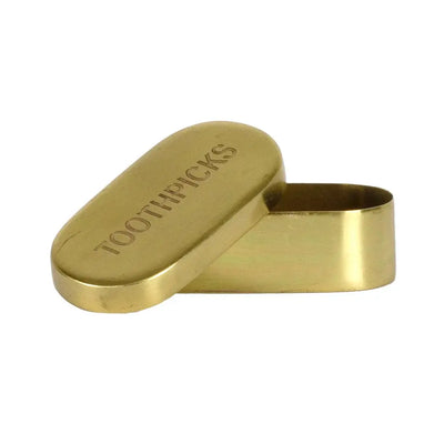 Toothpick Holder - Brass - Pewter