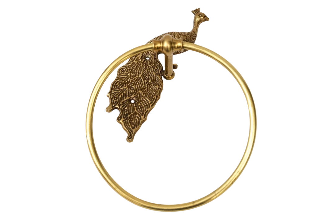 Towel Ring - Peacock Brass - Pewter