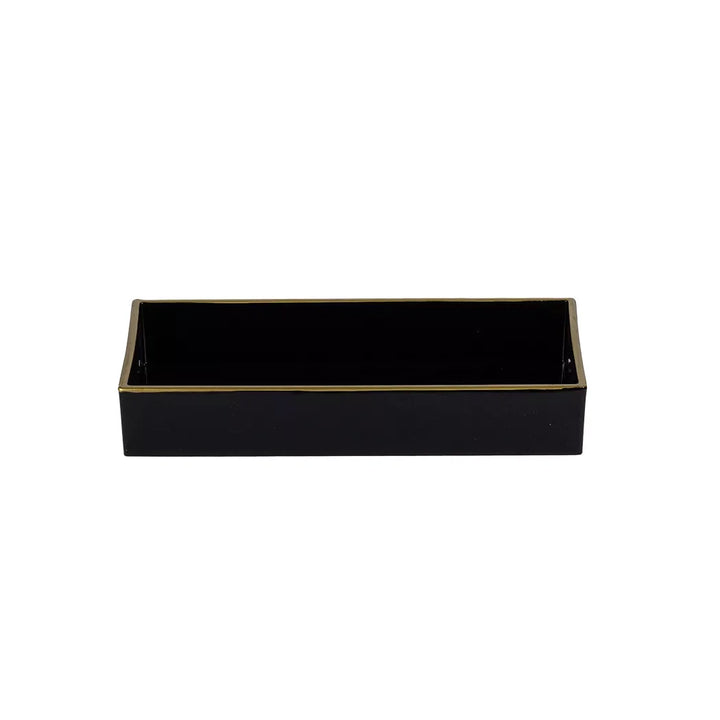 Tray - Black &amp; Gold Compact - Resin