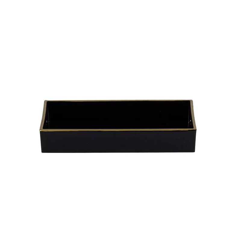 Tray - Black & Gold Compact - Resin