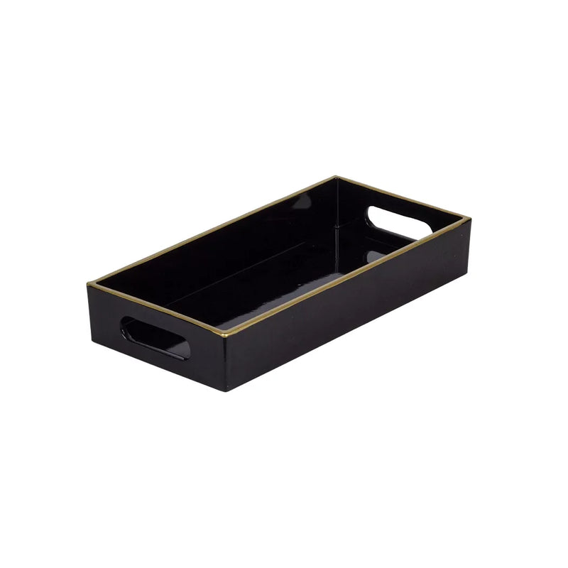 Tray - Black & Gold Compact - Resin