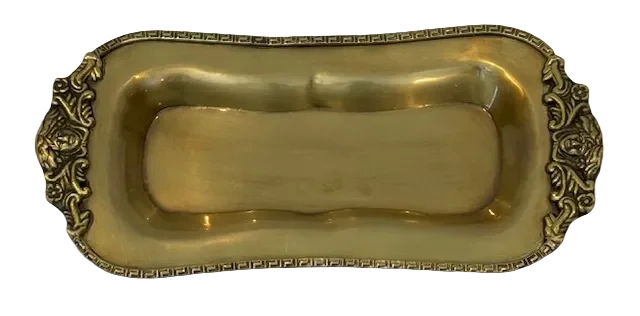 Tray - Brass Boat Greek - Pewter