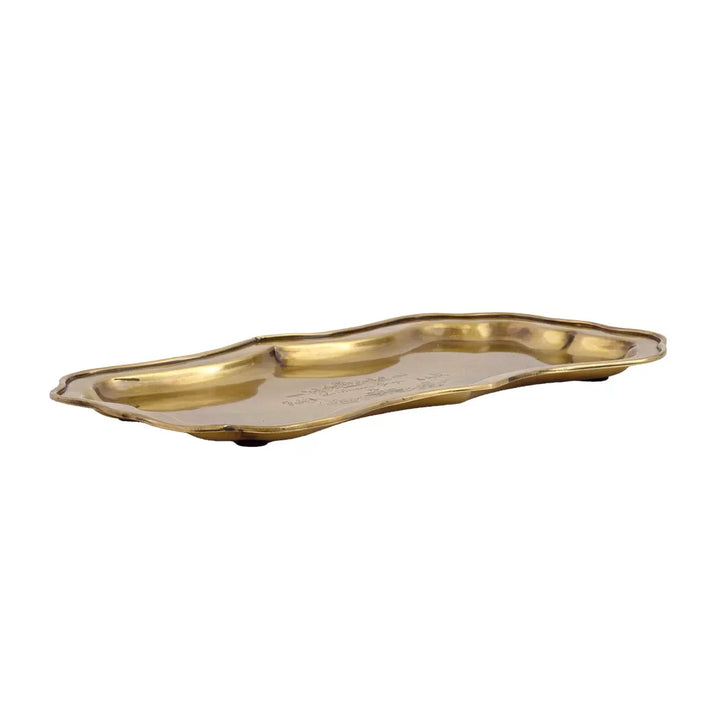 Tray - Brass Scalloped - Pewter
