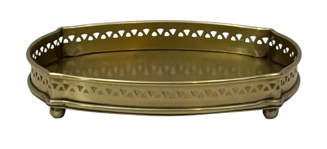 Tray - Brass Triangles - Pewter