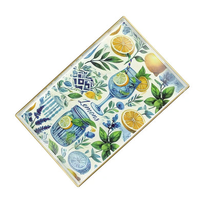 Tray - Lemon Blues 40x26 - Resin