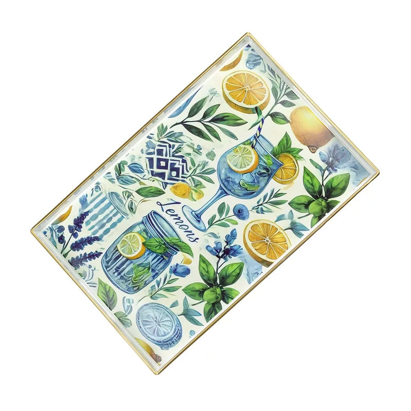 Tray - Lemon Blues 40x26 - Resin