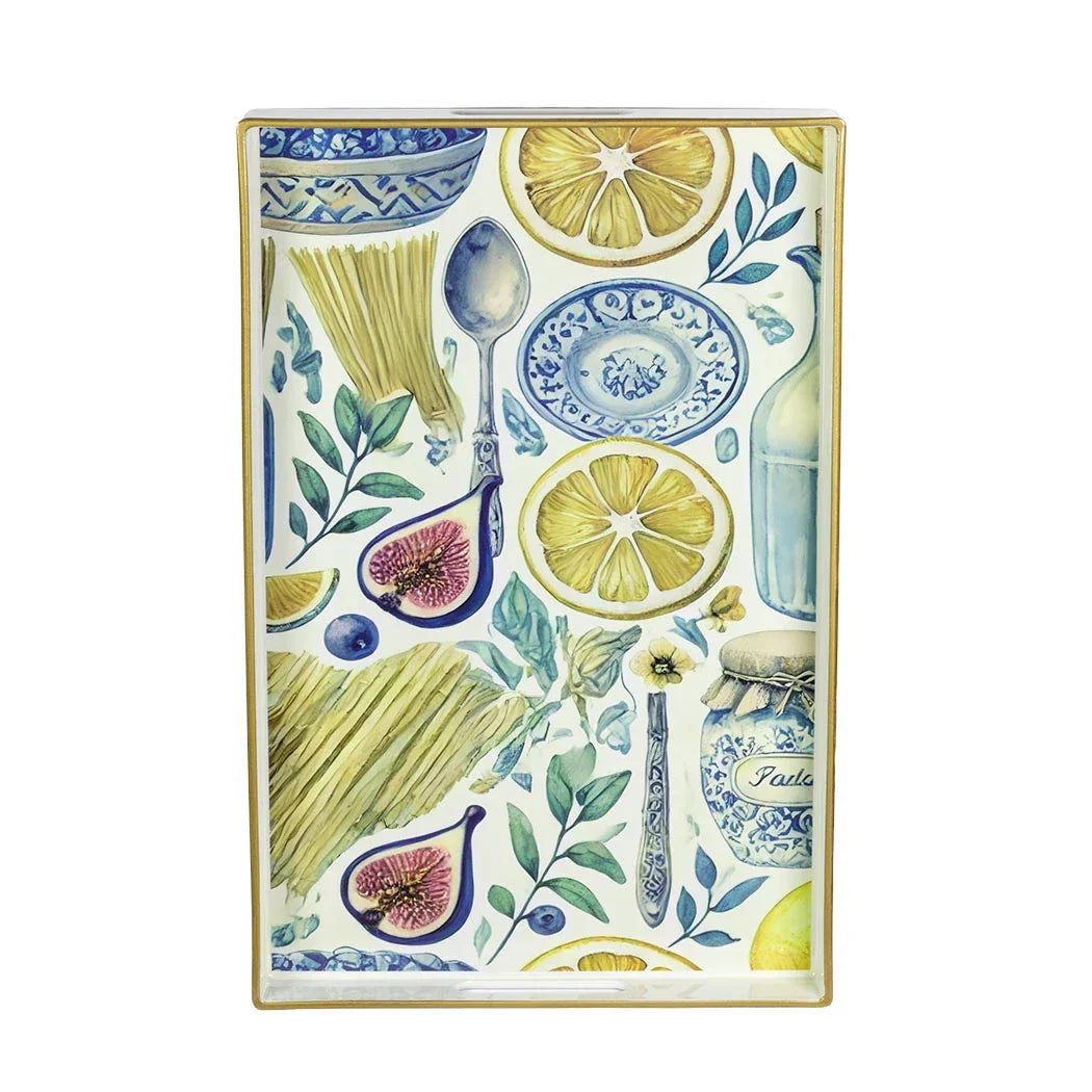 Tray - Lemon &amp; Fig Blues 40x26 - Resin