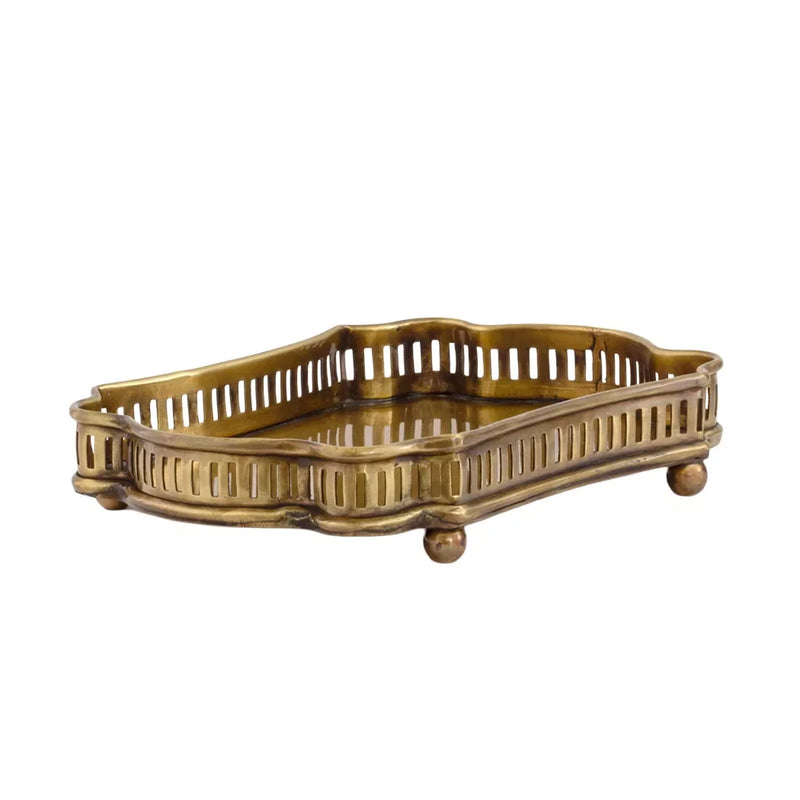 Tray - Oval Perfume Brass - Pewter