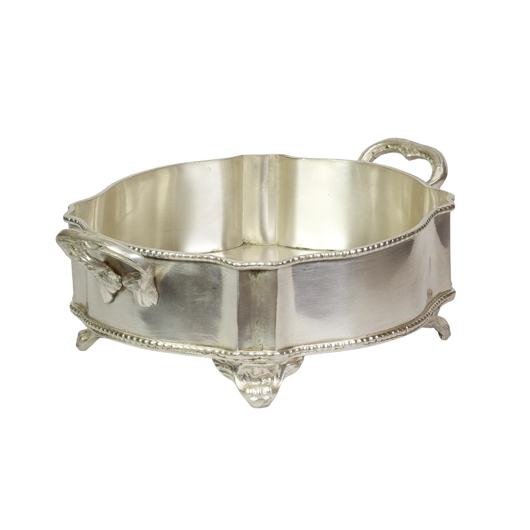 Tray - Silver Beaded Handled