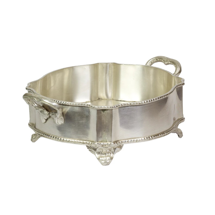 Tray - Silver Beaded Handled
