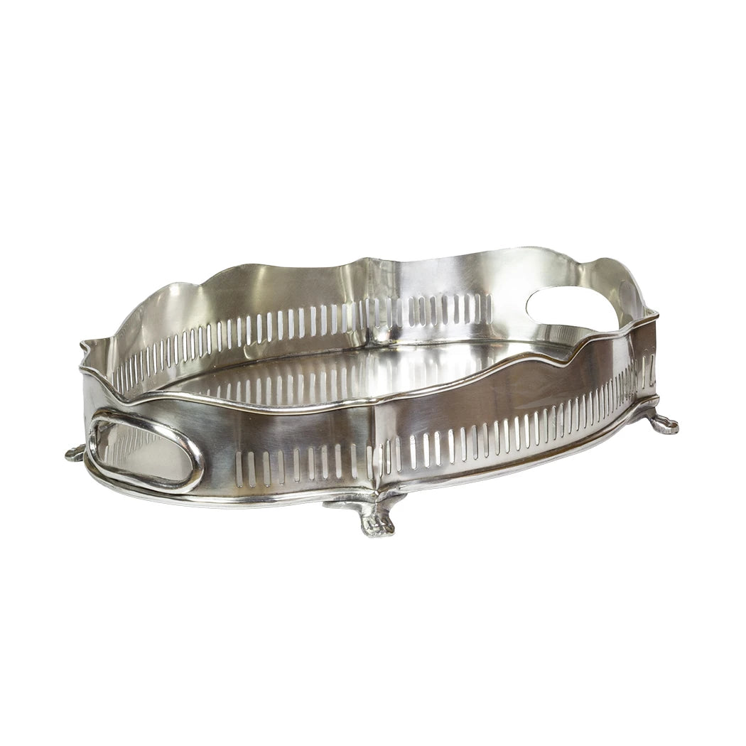 Tray - Silver French Cut Out