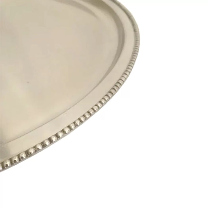 Tray - Silver Beaded Round 41cm