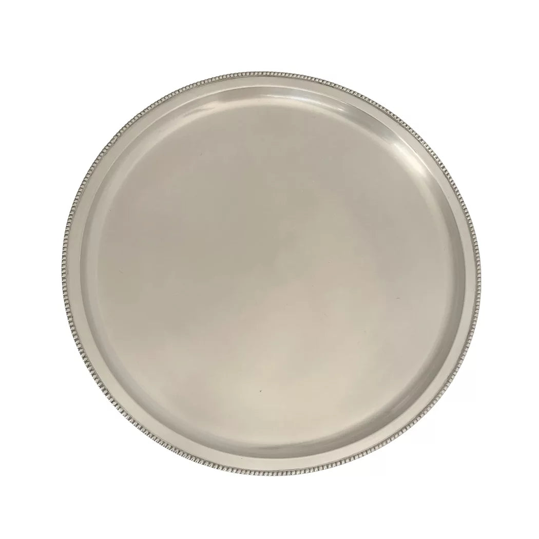 Tray - Silver Beaded Round 41cm